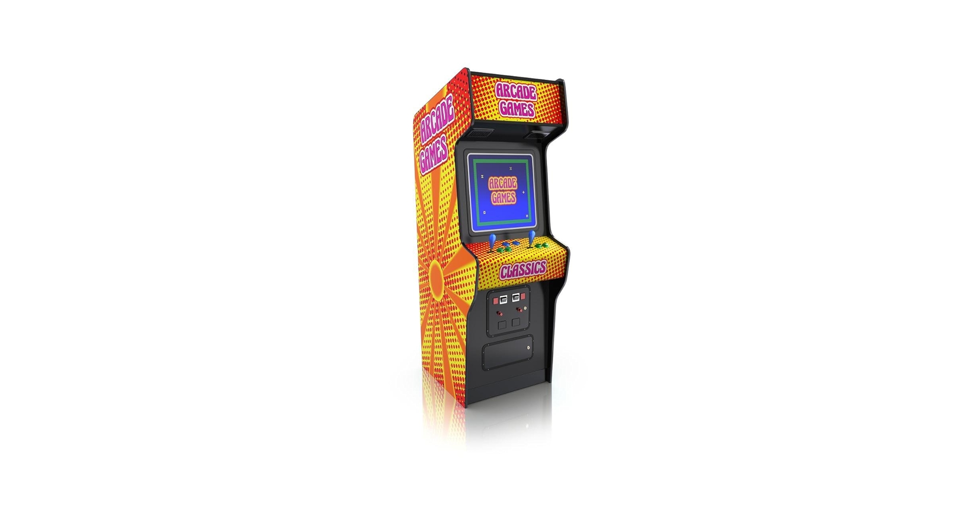 Amazon.com: Colorful Retro Arcade Machine Vintage Style